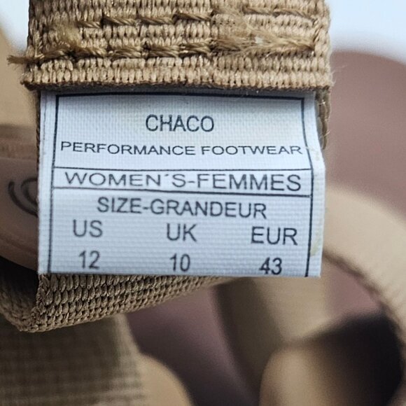 Chaco Chillos Slide Sandal Womens 12 Doe Tan Brown Adjustable Comfort Casual NEW - Picture 12 of 13